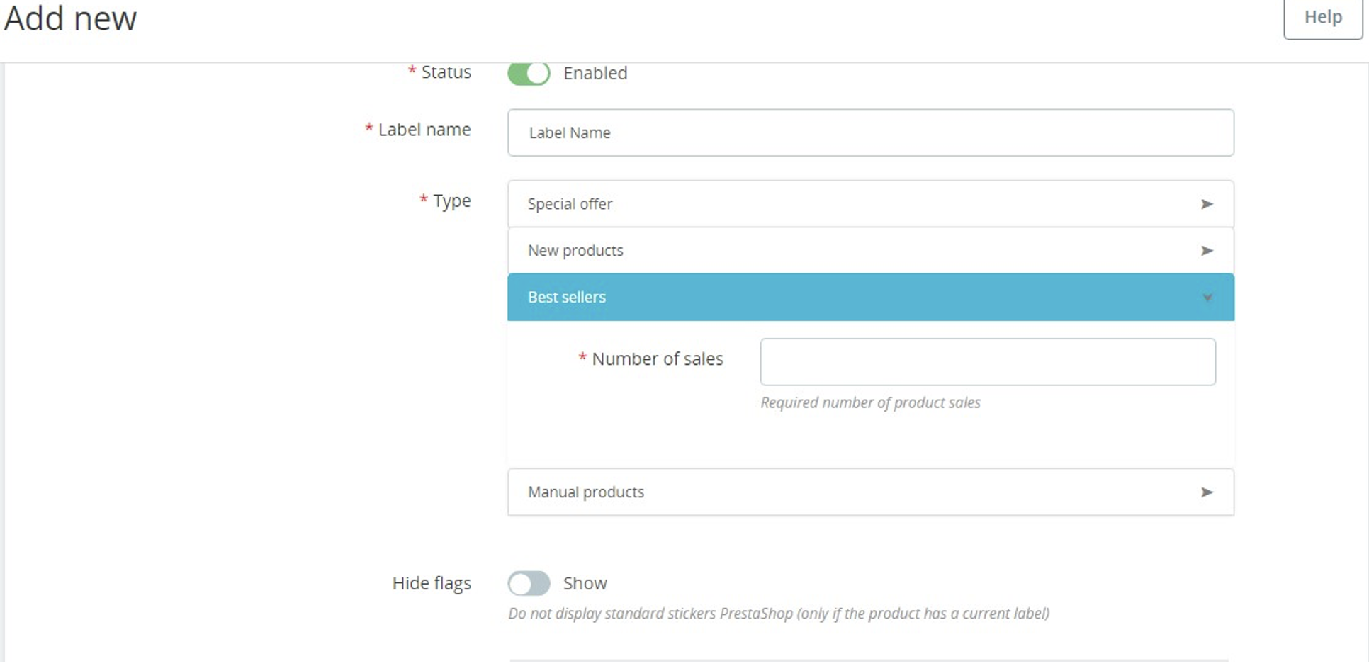 Custom Product Label PrestaShop Module